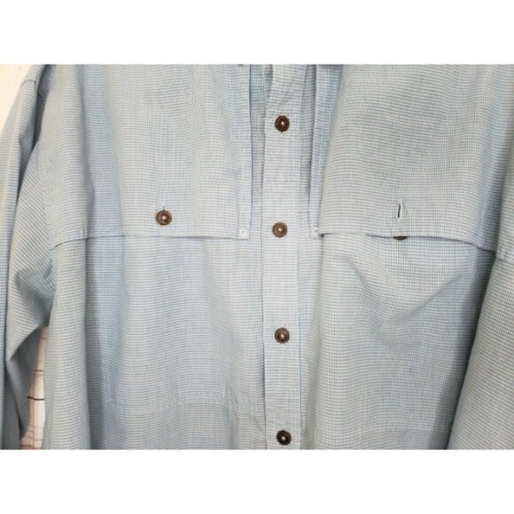 Patagonia Men’s Large Blue Organic Cotton Button-Up Long Sleeve Shirt Jacket - Picture 7 of 11